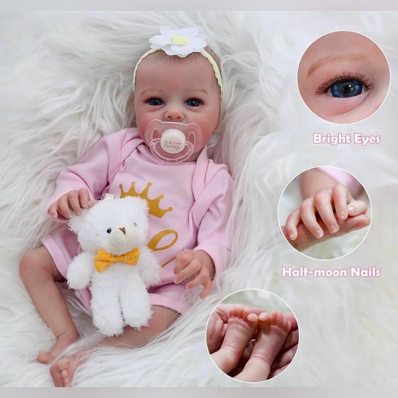 Reborn Style Newborn Infant Girl Baby Doll in Box with Accessories - Picture 1 of 8